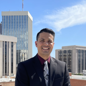 Dominic Rizzi in front of the Tucson Skyline